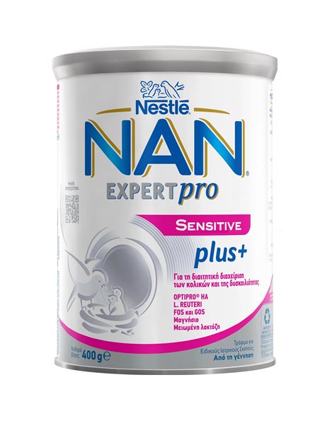 Nan Expert Pro Sensitive Plus+ 0+ - Γάλα σε Σκόνη για Βρέφη με Κολικούς & Δυσκοιλιότητα ,400gr