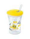 Nuk Παιδικό Ποτηράκι "Action Cup" από Πλαστικό Κίτρινο για 12m+  230ml