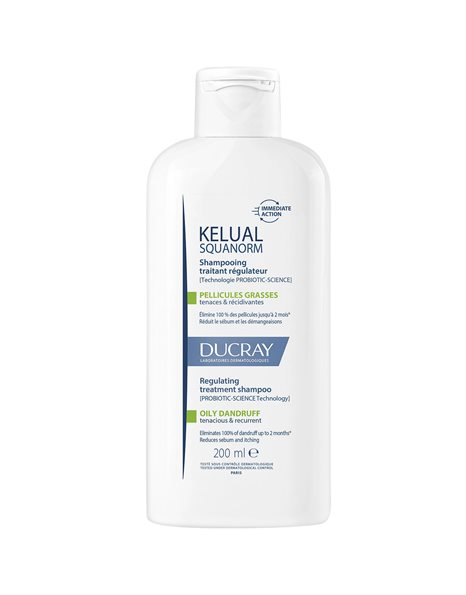 Ducray Kelual Squanorm Oily Dandruff Shampoo-Σαμπουάν για την Θεραπεία της Λιπαρής Πιτυρίδας 200ml