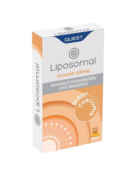 Quest Liposomal Curcumin 600mg-Κουρκουμίνη Λιποσωμιακής Μορφής για Ολιστική Υποστήριξη ,30caps