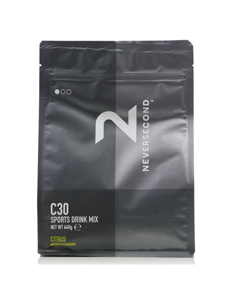 Neversecond C30 Sports Drink Mix 200mg Citrus / Αθλητικό Ρόφημα Υδατανθράκων σε Σκόνη, Κίτρο 640gr