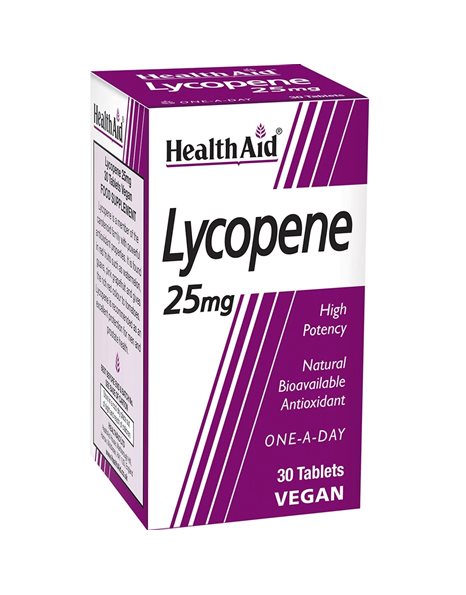 Health Aid Lycopene 25mg-Λυκοπένιο, Υγεία Προστάτη, Καρδιαγγειακού Συστήματος,30tabs