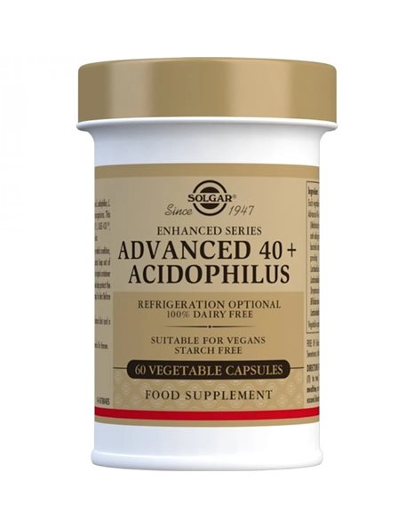 Solgar Enhanced Series Advanced 40+ Acidophilus Προβιοτικά 60 φυτικές κάψουλες