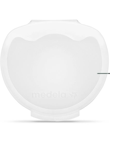Medela Contact Nipple Shields – Ψευδοθηλές Σιλικόνης με θήκη, Μέγεθος Medium 20mm,2 τμχ