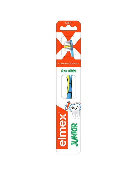Elmex Junior Soft Παιδική  Οδοντόβουρτσα 6-12 Ετών,Πράσινη 1 τμχ