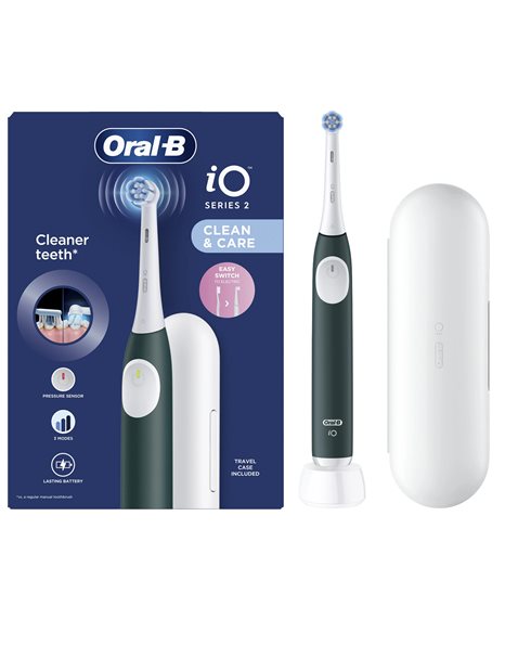 Oral-B iO Series 2 Clean & Care Electric Toothbrush with Travel Case 1 Τεμάχιο - Dark Green