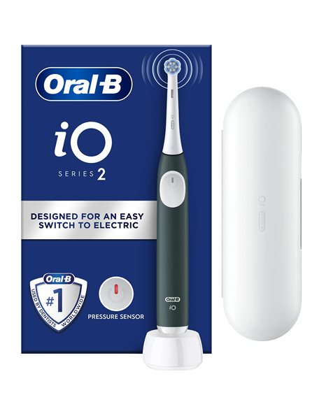 Oral-B iO Series 2 Clean & Care Electric Toothbrush with Travel Case 1 Τεμάχιο - Dark Green