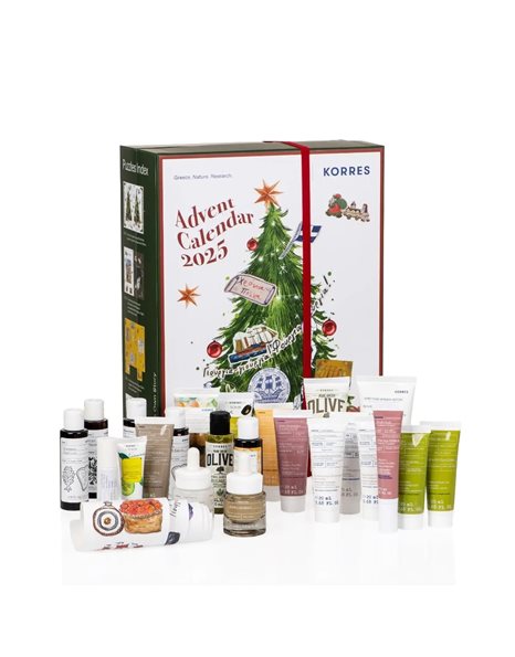 Korres Promo Advent Calendar 2025 Ημερολόγιο Αντίστροφης Μέτρησης Χριστουγέννων 24 Τεμάχια 