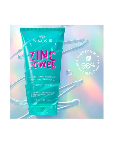 Nuxe Zinc Power Gel Καθαρισμού Προσώπου για Ακνεϊκές Επιδερμίδες 150ml