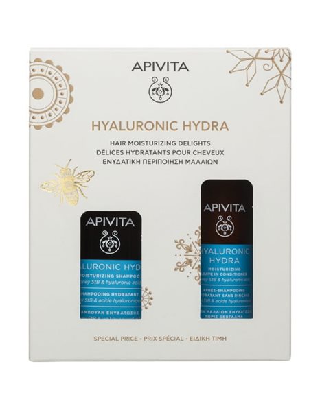Apivita Promo Hyaluronic Hydra Με Σαμπουάν Ενυδάτωσης 250ml & Κρέμα Μαλλιών Για Ενυδάτωση 100ml