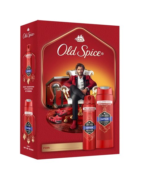 Old Spice Promo Captain Deodorant Body Spray 150ml& Αφρόλουτρο & Σαμπουάν 250ml