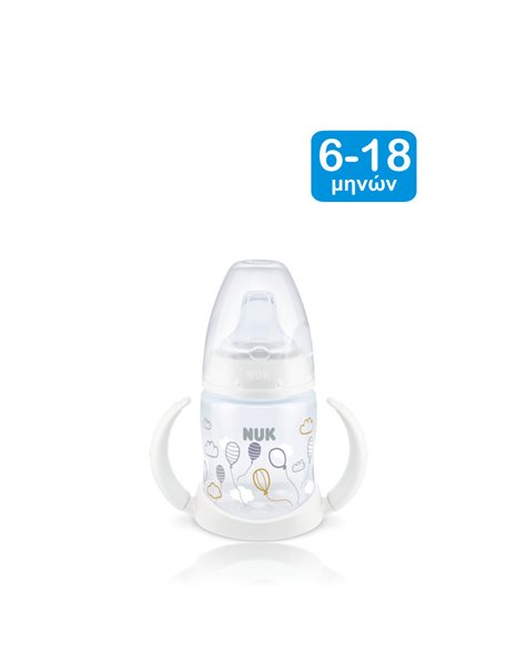 Nuk Learner Bottle Εκπαιδευτικό Μπιμπερό Λευκό Καραβάκια 6-18m με Ένδειξη Θερμοκρασίας 150ml 