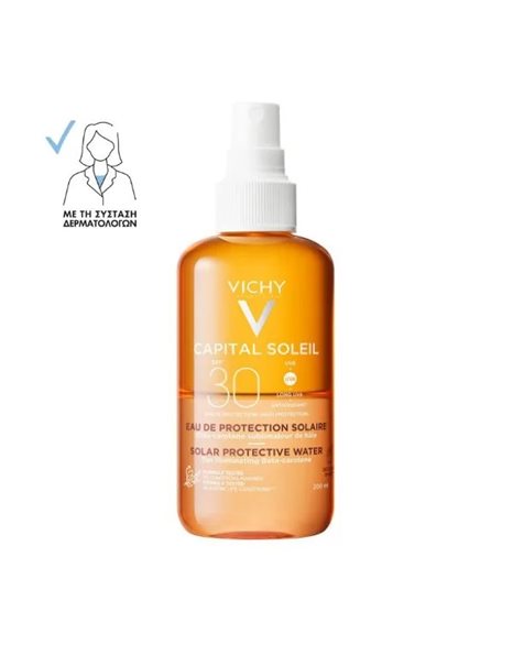 Vichy Ideal Soleil SPF30 Αντηλιακό Νερό Προστασίας για Λαμπερό Μαύρισμα 200ml