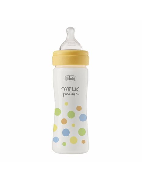 Chicco Πλαστικό Μπιμπερό Perfect Κατά των Κολικών με Θηλή Σιλικόνης για 2+ μηνών Κίτρινο 250ml