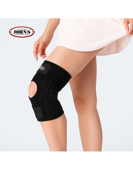 John's Επιγονατίδα Wrap Around With Spiral One Size Black 120227, 1 τμχ