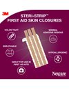 3M Nexcare Ster-Strip Αυτοκόλλητες Ταινίες για Συρραφή Μικρών Τραυμάτων σε Σκούρο Χρώμα 6 Τεμάχια