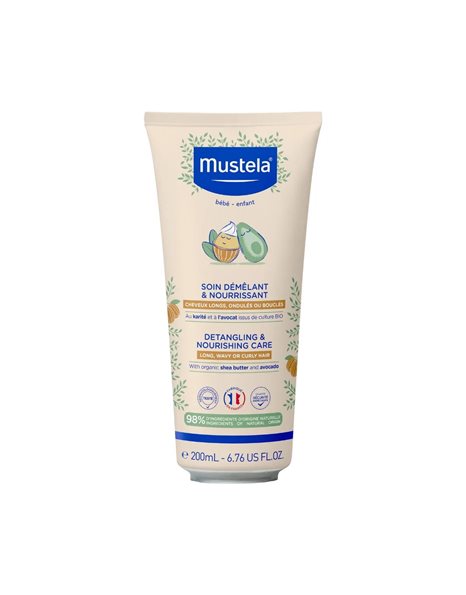 Mustela Detangling Nourishing Care Παιδική Κρέμα Μαλλιών για Μακριά,Κυματιστά ή Σγουρά Μαλλιά, 200ml
