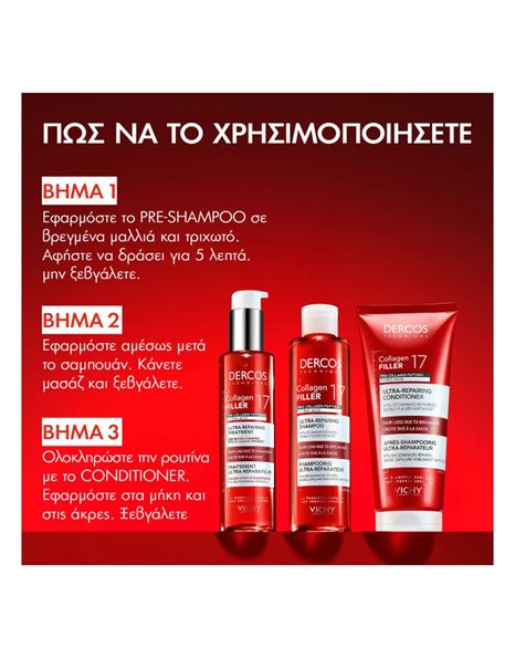 Vichy Dercos Collagen 17 Filler Conditioner-Μαλακτική κατά της Τριχόπτωσης 200ml