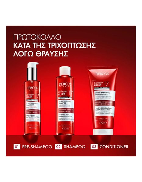 Vichy Dercos Collagen 17 Filler Conditioner-Μαλακτική κατά της Τριχόπτωσης 200ml