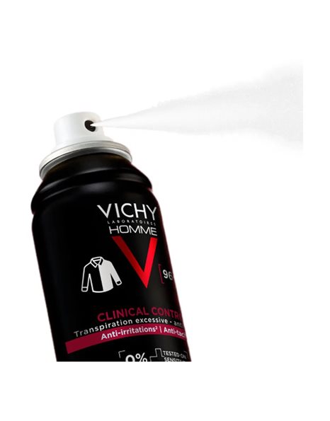 Vichy Homme Clinical Control Αποσμητικό Σπρέι για 96ώρες Προστασίας 125ml