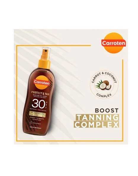 Carroten Protect & Tan Suncare Oil Spray Αντηλιακό Λάδι Μαυρίσματος SPF30 150 ml