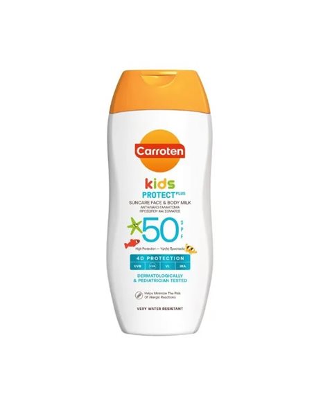 Carroten Παιδικό Αντηλιακό Γαλάκτωμα Kids Protect Plus για Πρόσωπο & Σώμα SPF50 200ml