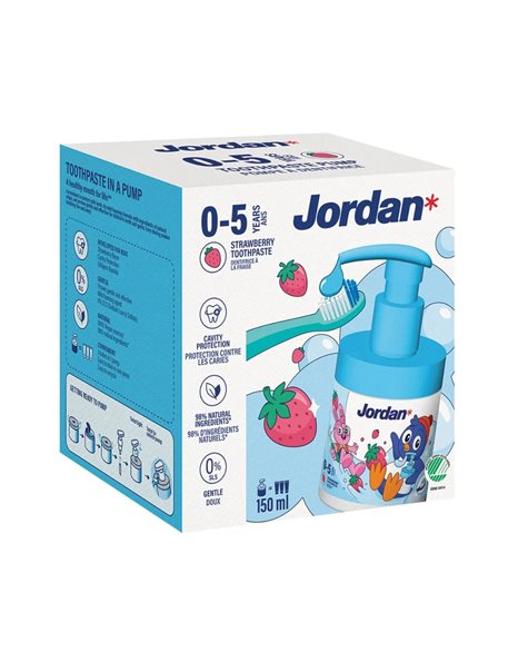 Jordan Toothpaste Pump Kids Παιδική Οδοντόκρεμα με Αντλία για Ηλικίες 0-5 ετών 150 ml