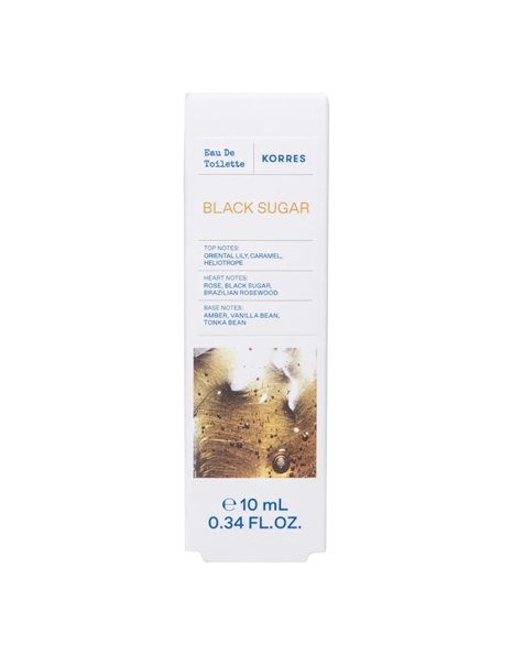 Korres Korres Black Sugar Eau De Toilette-Άρωμα με Νότες Μαύρης Ζάχαρης & Καραμέλας, 10ml