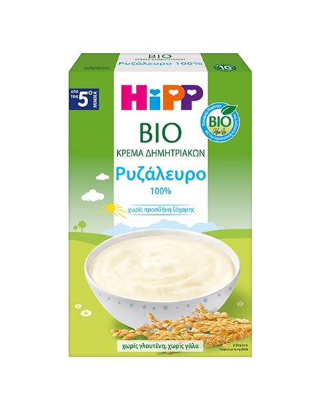 HiPP Bio Κρέμα Ρυζάλευρο χωρίς Γάλα από τον 5ο Μήνα 200g