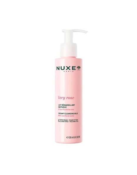Nuxe Very Rose Creamy Cleansing Milk Κρεμώδες Γαλάκτωμα Καθαρισμού με Ροδόνερο 200 ml