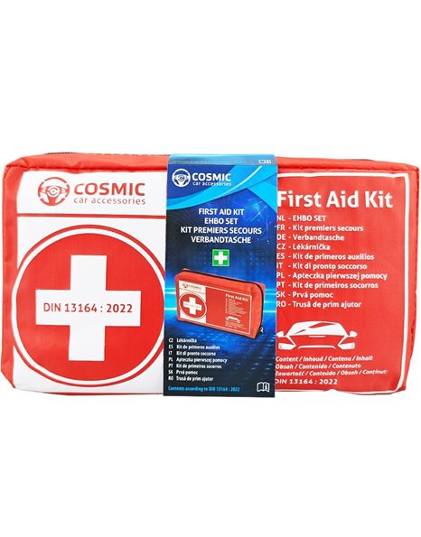Cosmic Car Accessories First Aid Kit Φαρμακείο Πρώτων Βοηθειών για το Αυτοκίνητο (DIN 13164), 1κιτ