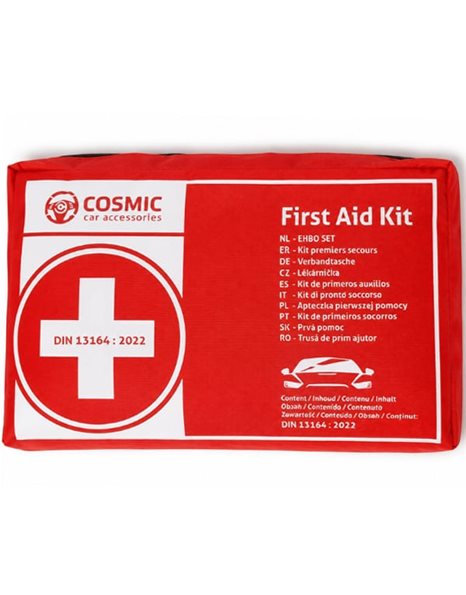 Cosmic Car Accessories First Aid Kit Φαρμακείο Πρώτων Βοηθειών για το Αυτοκίνητο (DIN 13164), 1κιτ