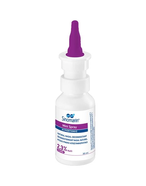 Sinomarin Mini Spray Υπέρτονο Διάλυμα για Aποσυμφόρηση της Ρινικής Κοιλότητας 30ml