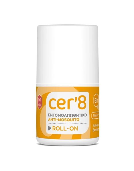 VICAN Cer'8 Εντομοαπωθητικό Roll-On με Άρωμα Βανίλια, 50ml