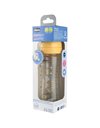 Chicco Perfect Easy Γυάλινο Μπιμπερό με Θηλή Σιλικόνης από 0m+ Ελεφαντάκι 240ml