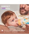 Chicco Perfect Easy Γυάλινο Μπιμπερό με Θηλή Σιλικόνης από 0m+ Ελεφαντάκι 240ml