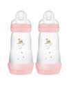 Mam Σετ 2 Μπιμπερό Easy Start Anti-Colic 2m+ 355SG Ροζ 260ml 2τεμ