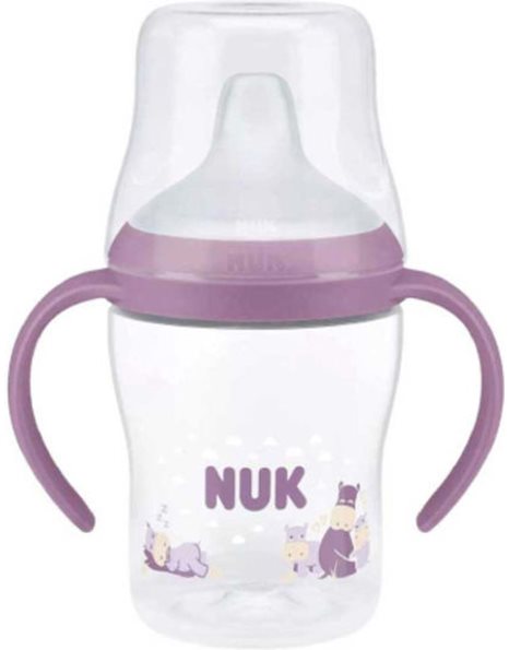 Nuk Perfect Match Εκπαιδευτικό Πλαστικό Ποτήρι Μωβ Ιπποπόταμος 6m+ 150ml