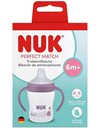 Nuk Perfect Match Εκπαιδευτικό Πλαστικό Ποτήρι Μωβ Ιπποπόταμος 6m+ 150ml