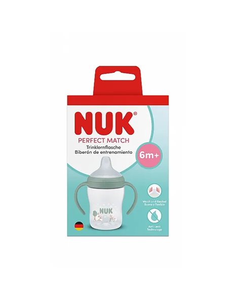 Nuk Perfect Match Eκπαιδευτικό Ποτηράκι με Στόμιο 6m+ Πρόβατο (Πράσινο) 150ml