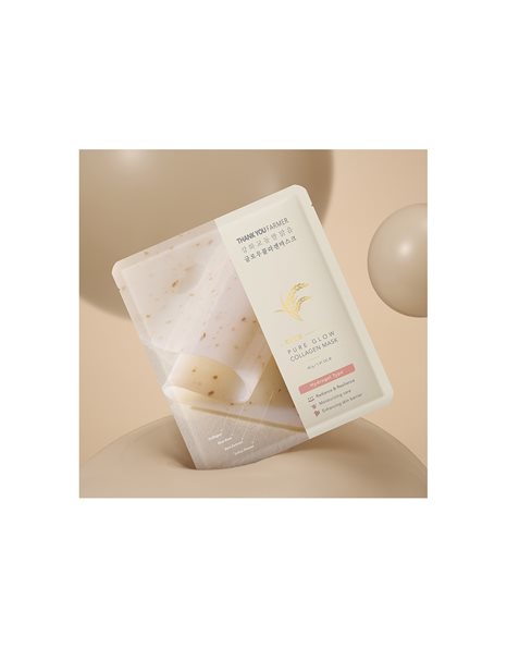 Thank You Farmer Rice Pure Glow Collagen Mask Μάσκα Προσώπου Για Λάμψη & Ενυδάτωση 1 τεμάχιο