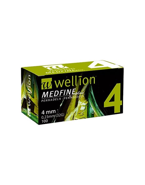 Wellion Βελόνες Πένας Ινσουλίνης Medfine plus 4mm (31G) - 100τεμ