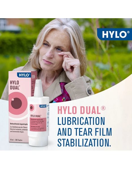 Hylo Dual Λιπαντικές Οφθαλμικές Σταγόνες 10ml.
