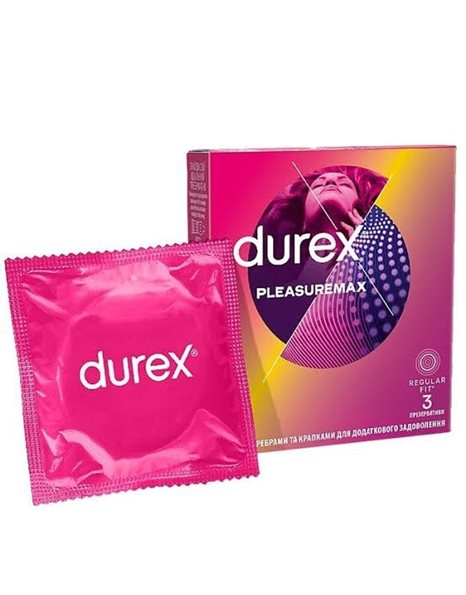 Durex Προφυλακτικά Pleasure Max με Ραβδώσεις 3τμχ