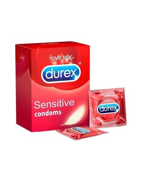 Durex Sensitive Λεπτά Προφυλακτικά για Μεγαλύτερη Ευαισθησία, 3 Τεμάχια