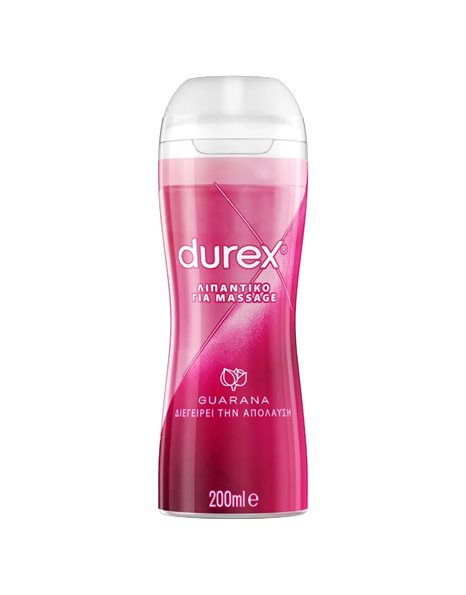 Durex Massage Lube Guarana 2 in 1 Διεγερτικό Λιπαντικό Τζελ 200 ml