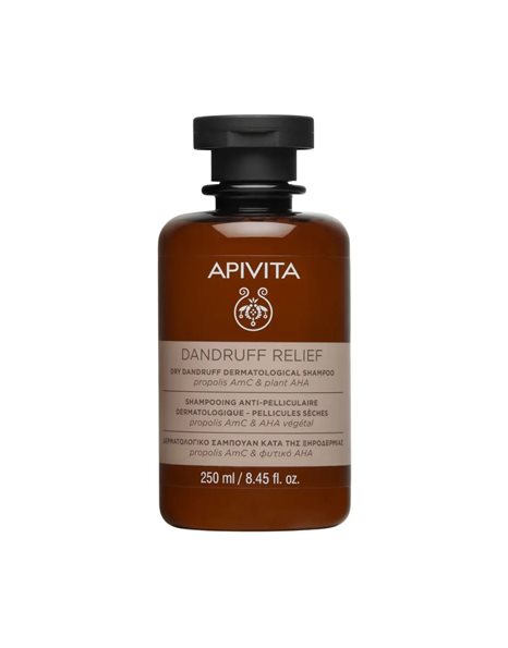 Apivita Dandruff Relief Dry Dandruff Shampoo Δερματολογικό Σαμπουάν κατά της Ξηροδερμίας 250 ml