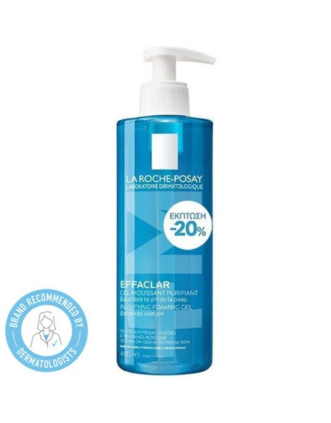  La Roche Posay Effaclar Gel Καθαρισμού για Λιπαρή / Ευαίσθητη Επιδερμίδα, 400ml (Promo -20%) 