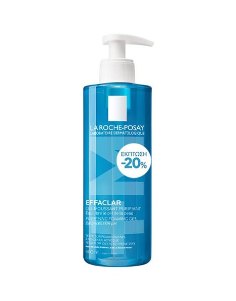  La Roche Posay Effaclar Gel Καθαρισμού για Λιπαρή / Ευαίσθητη Επιδερμίδα, 400ml (Promo -20%) 