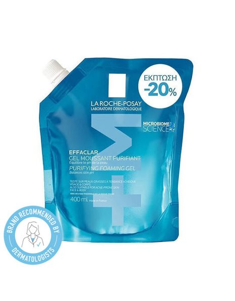La Roche Posay Effaclar Refill Αφρώδες Gel Καθαρισμού Προσώπου για την Ακμή 400ml  (Promo -20%)
